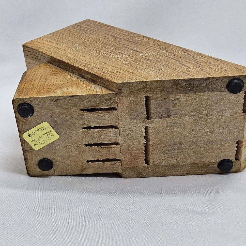 Cutco‎ Wooden Knife Block 8 Slot Honey Oak